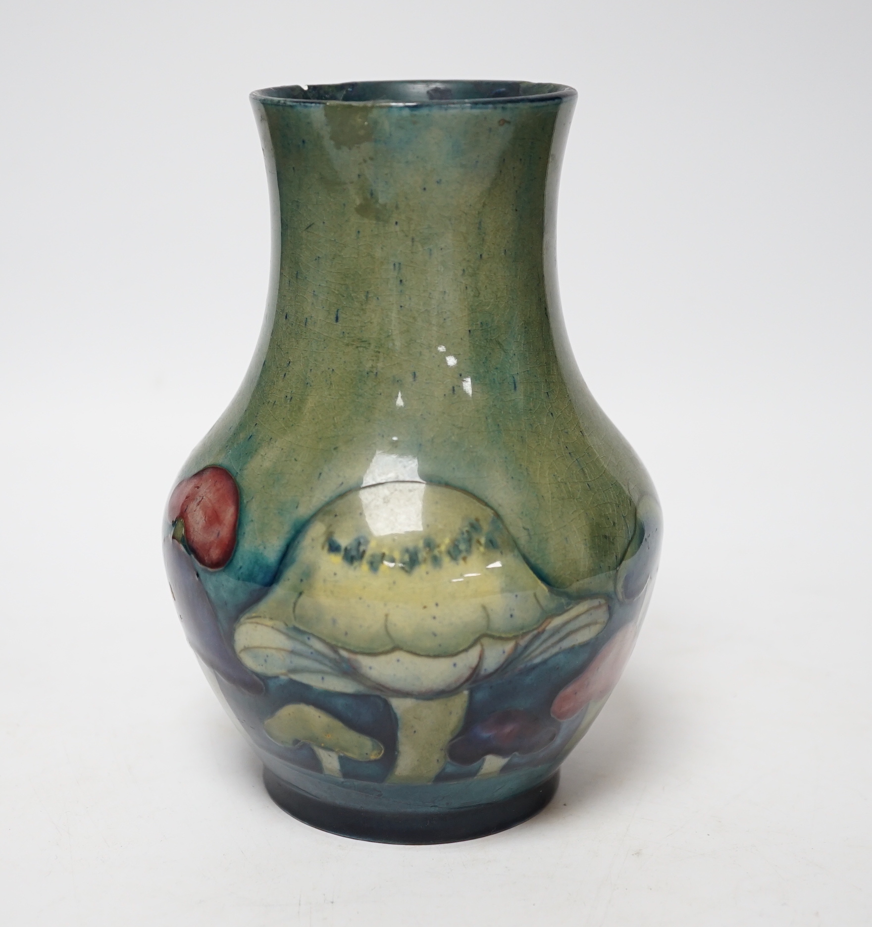 A Moorcroft Claremont vase, 1920s, 17.5cm (a.f.)